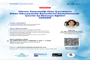 Görme Yetersizliği Olan Çocukların Erken Okuryazarlık Becerilerini Desteklemede Çevrimiçi Ebeveyn Eğitimi Projesi (GEÇEE) Başvuruları Başladı