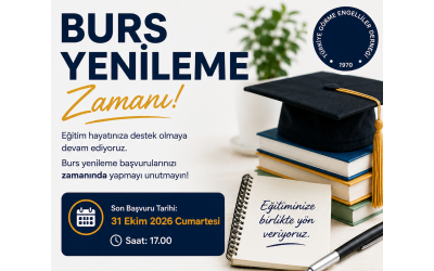 Yeni Dönem Burs Başvuruları ve Yenileme İşlemleri Başladı