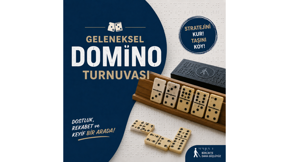 DERNEĞİMİZ TARAFINDAN GELENEKSEL DOMİNO TURNUVASI DÜZENLENECEKTİR